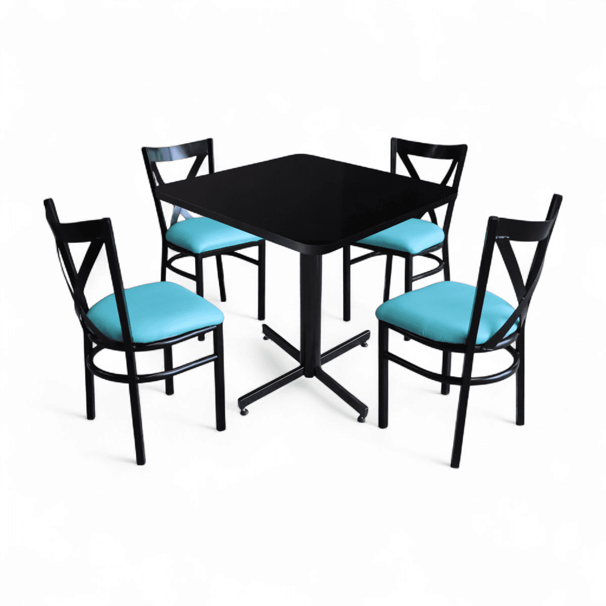 Conjunto Modelo Roma Negro Brillante - estándar 4 sillas view 7