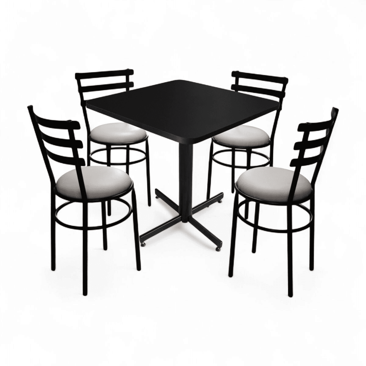 Conjunto Modelo Solera Negro Mate - estándar 4 sillas view 11