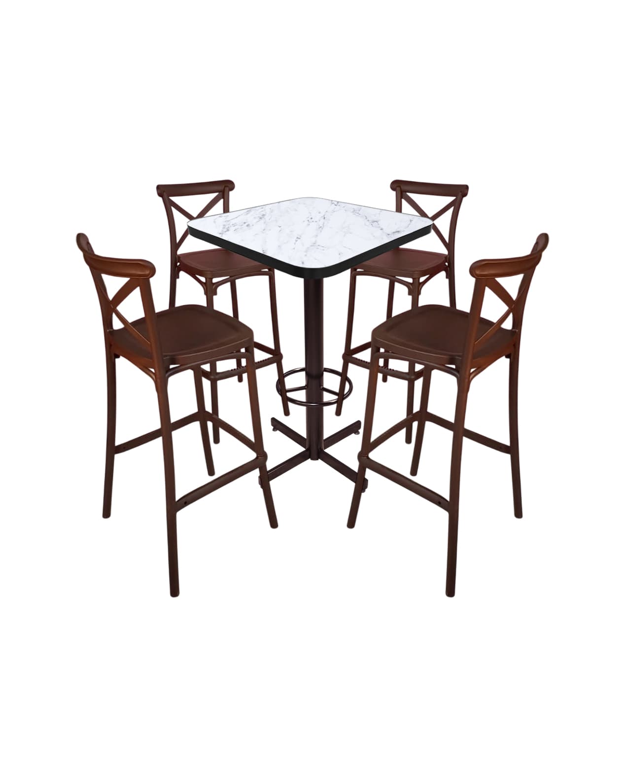 Conjunto Periquero Modelo Crossback Marmara - 4 bancos view 2