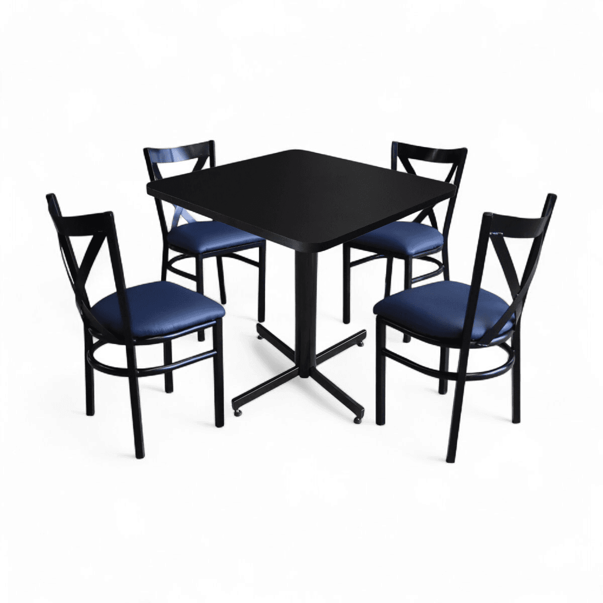 Conjunto Modelo Roma Negro Mate - estándar 4 sillas view 4