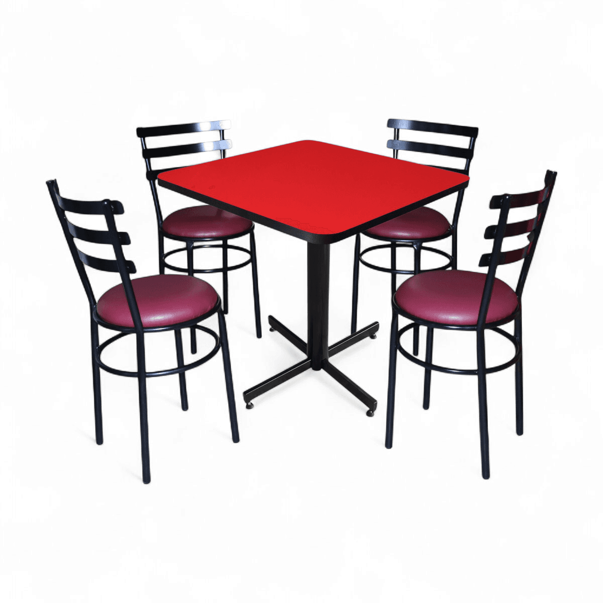 Conjunto Modelo Solera Rojo Liso Brillante - estándar 4 sillas view 9