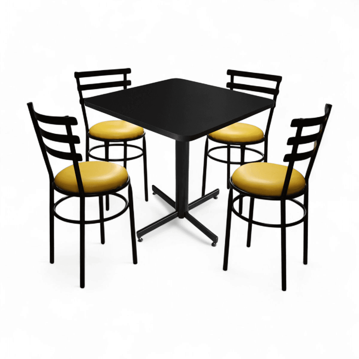 Conjunto Modelo Solera Negro Mate - estándar 4 sillas view 10