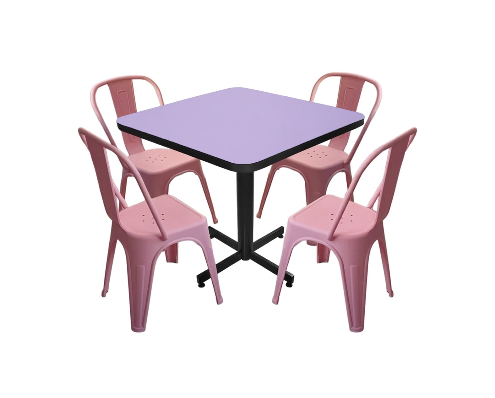 Conjunto Modelo Tolix Lila - estándar 4 sillas view 3