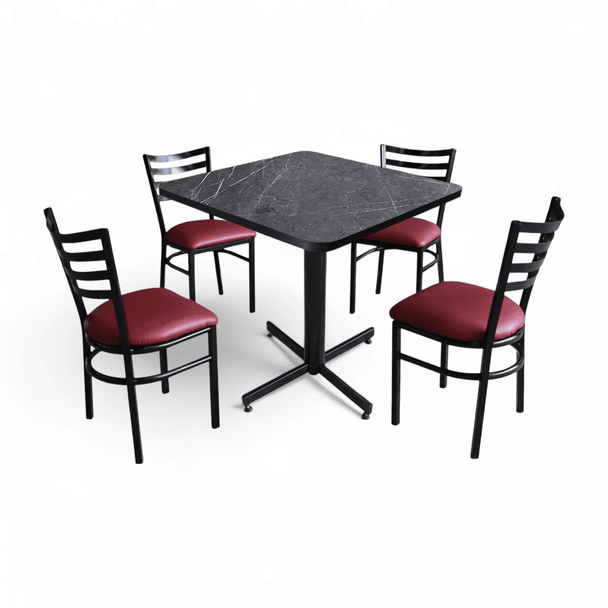 Conjunto Modelo Italia Gris Carrara - estándar 4 sillas