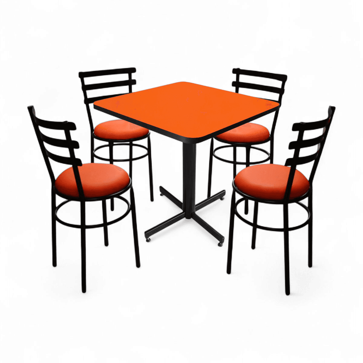 Conjunto Modelo Solera Naranja Liso - estándar 4 sillas view 2