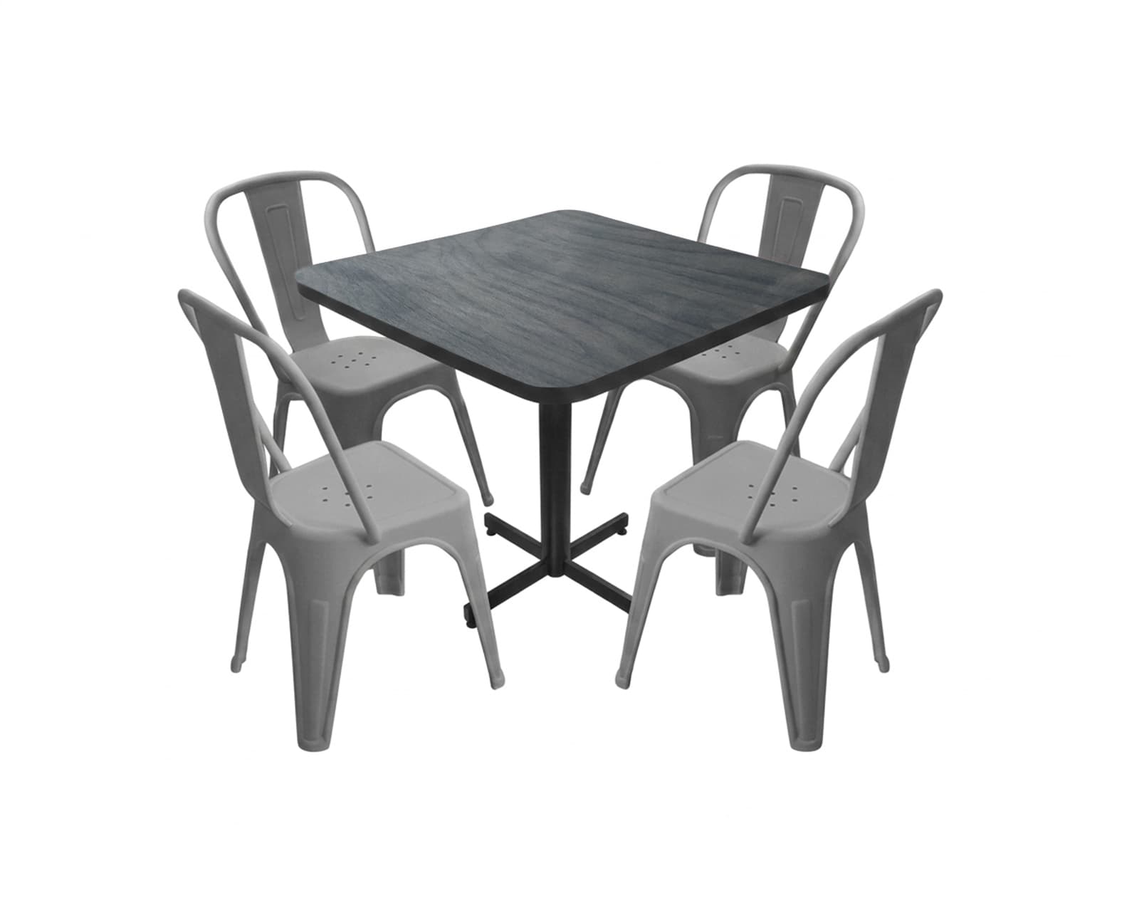 Conjunto Modelo Tolix Nogal - estándar 4 sillas view 2