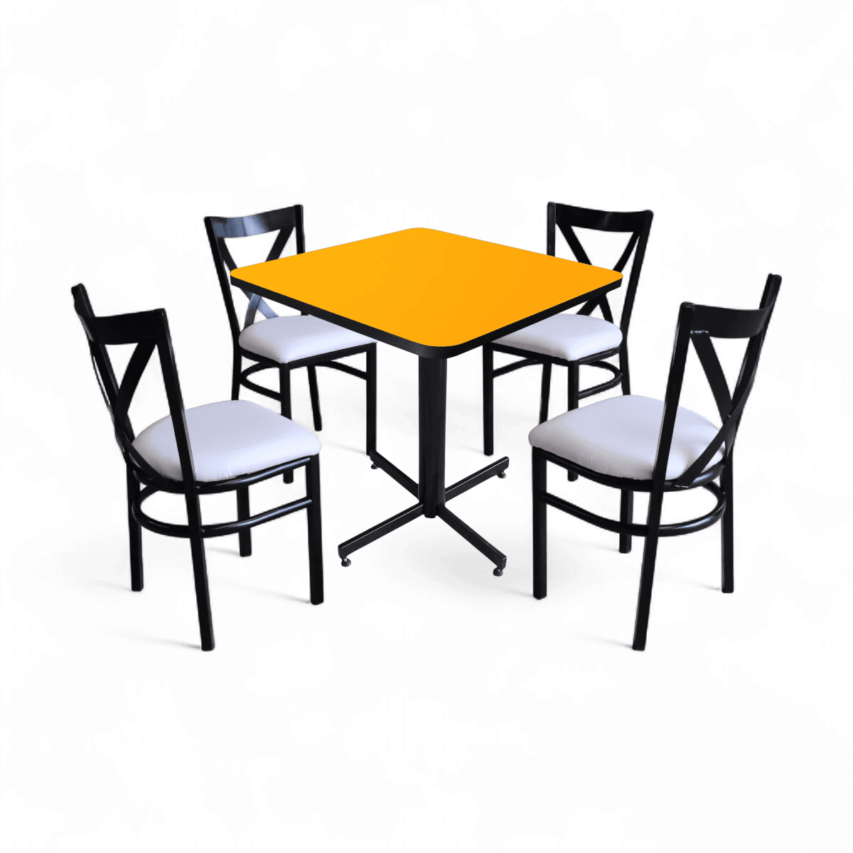 Conjunto Modelo Roma Amarillo Liso - estándar 4 sillas view 7