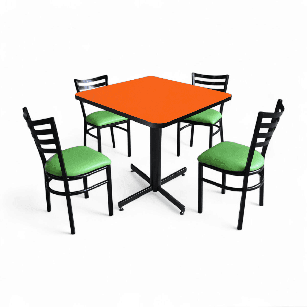 Conjunto Modelo Italia Naranja Liso - estándar 4 sillas view 11