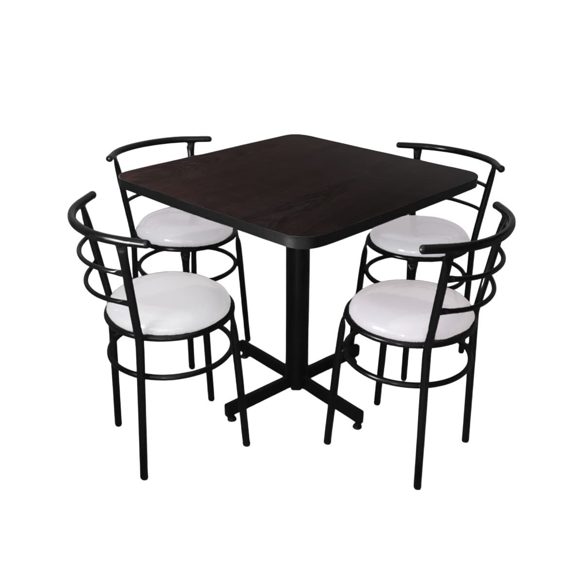 Conjunto Modelo Chabeli Wengue - estándar 4 sillas