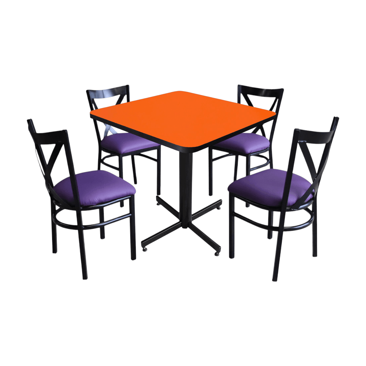 Conjunto Modelo Roma Naranja Liso - estándar 4 sillas view 13