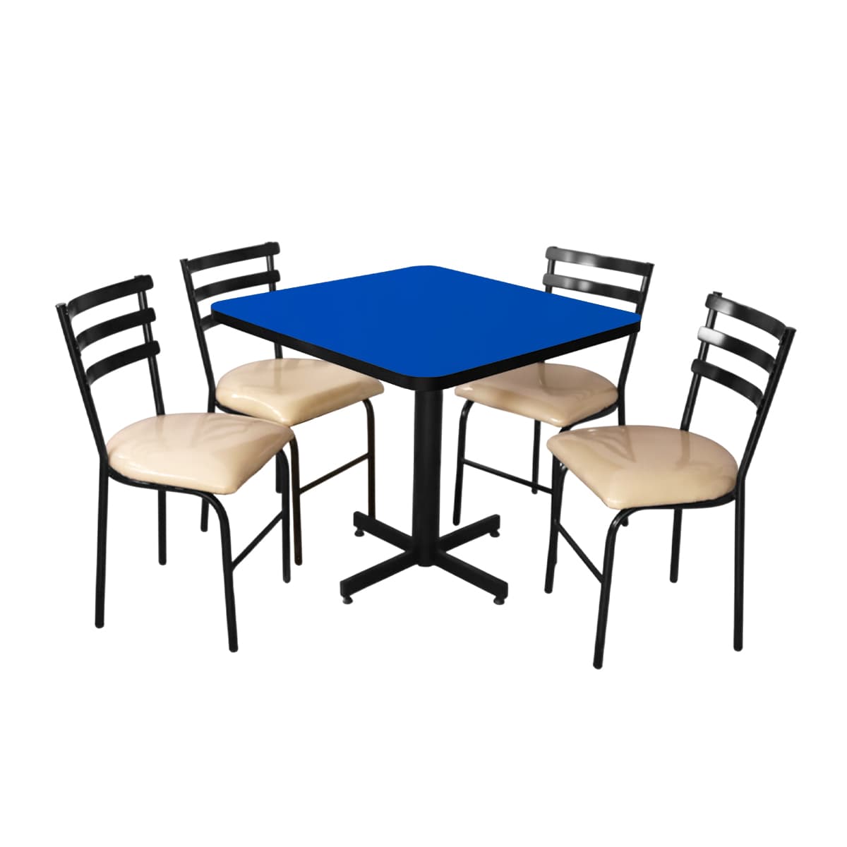 Conjunto Modelo Panda Azul Rey - estándar 4 sillas