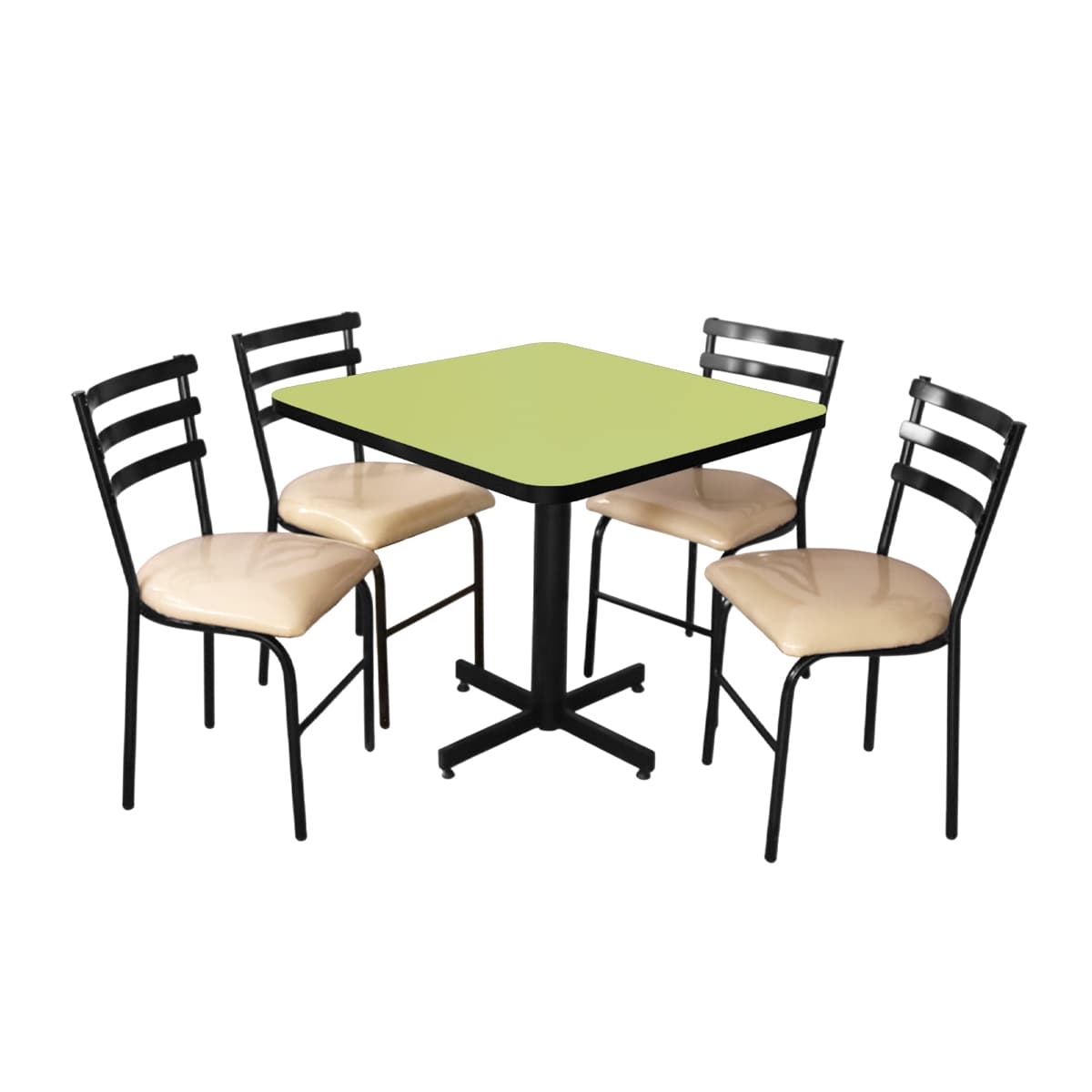 Conjunto Modelo Panda Verde Manzana - estándar 4 sillas