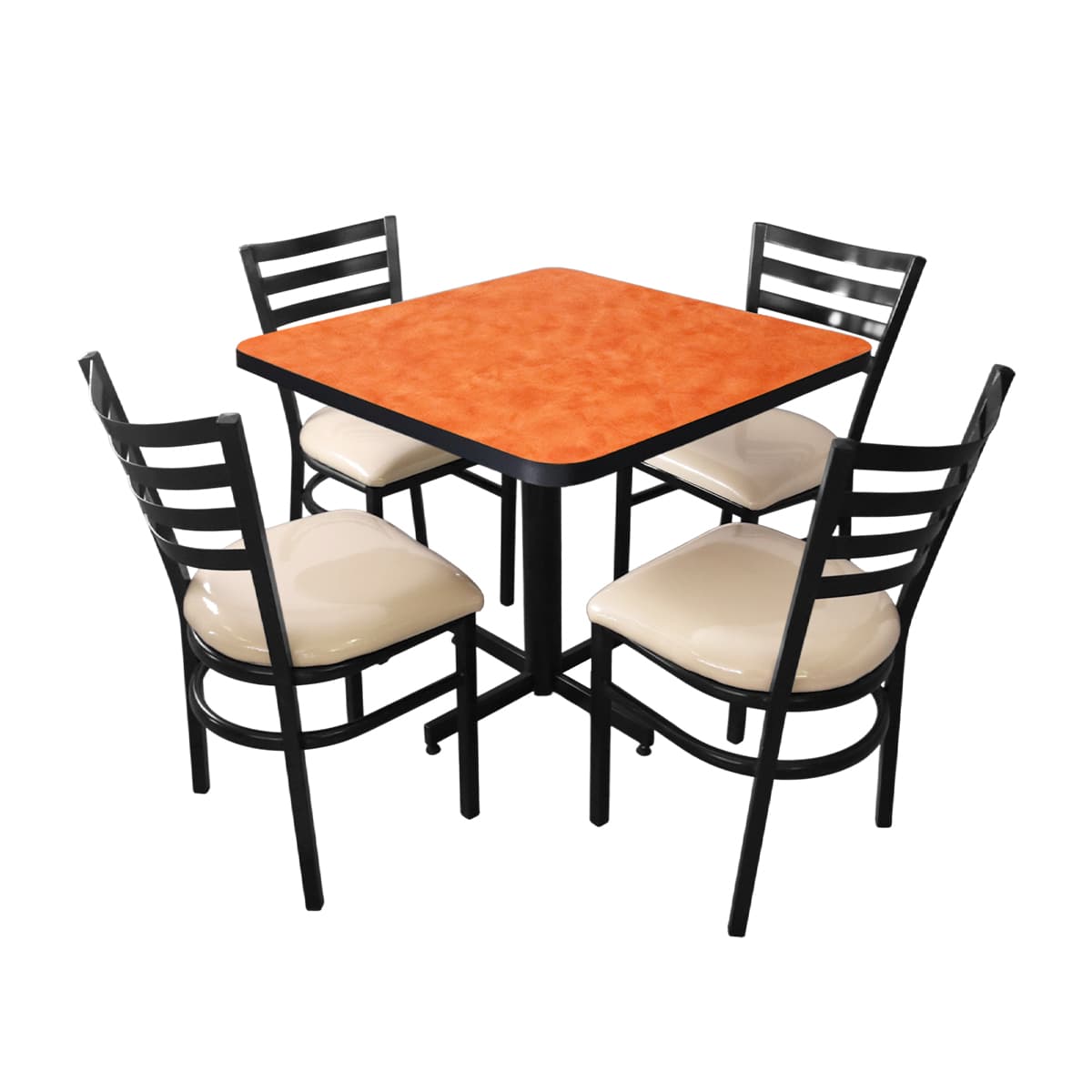 Conjunto Modelo Italia Naranja Liso - estándar 4 sillas view 17