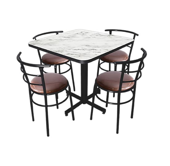 Conjunto Modelo Chabeli Marmara - estándar 4 sillas view 4