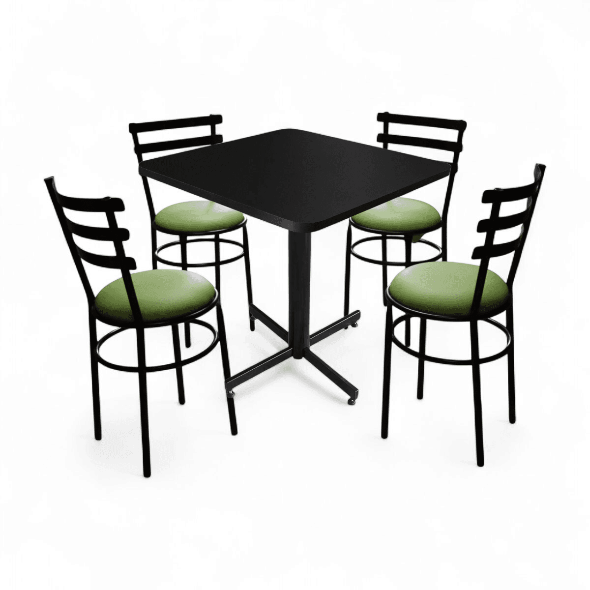 Conjunto Modelo Solera Negro Mate - estándar 4 sillas view 2