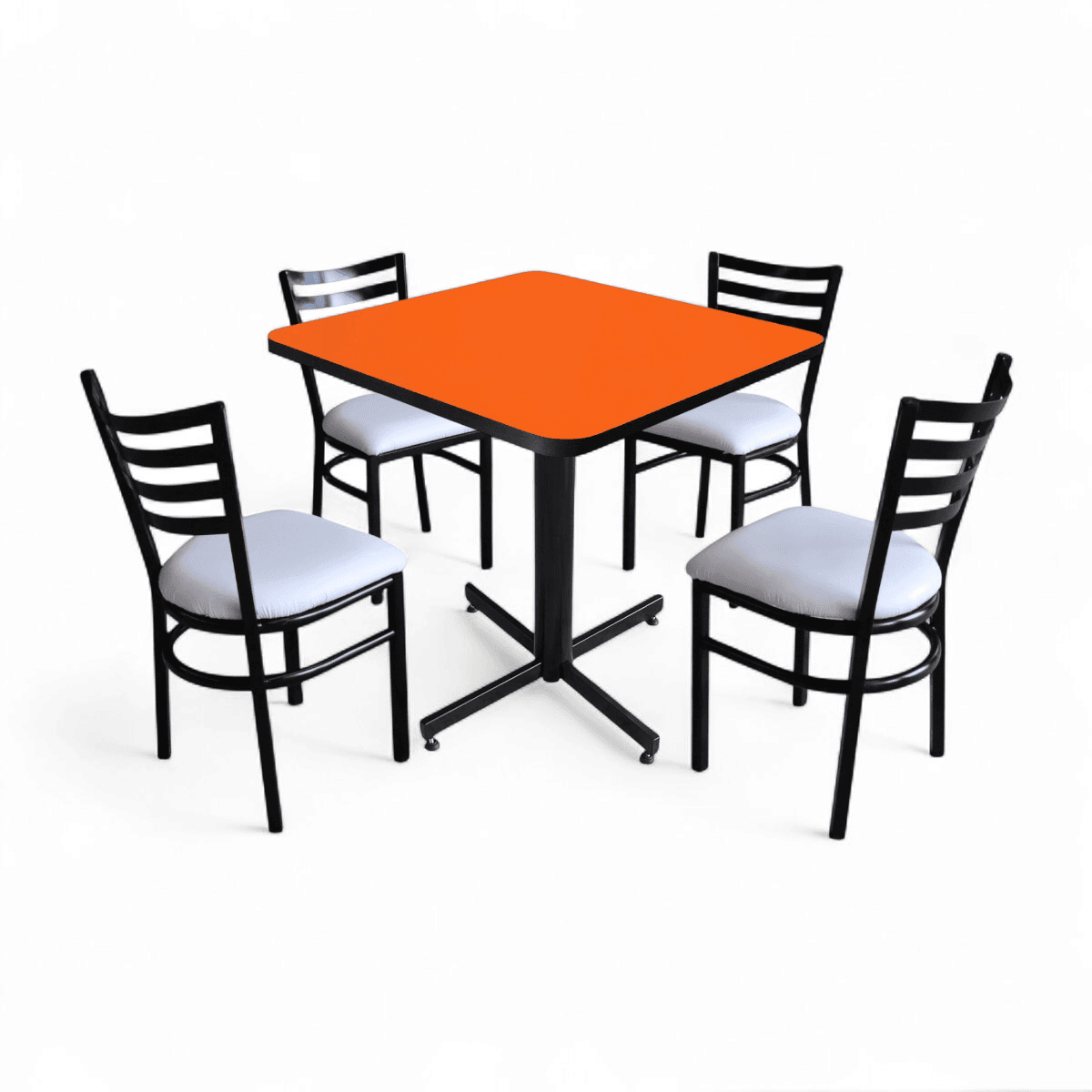Conjunto Modelo Italia Naranja Liso - estándar 4 sillas view 14