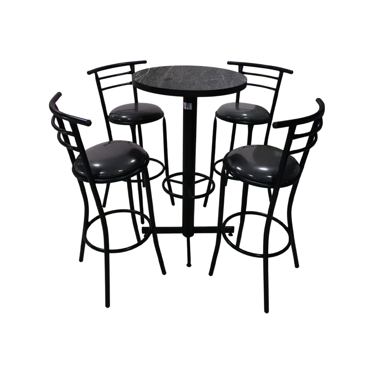 Conjunto Periquero Modelo Chabeli Gris Carrara - 4 bancos view 2