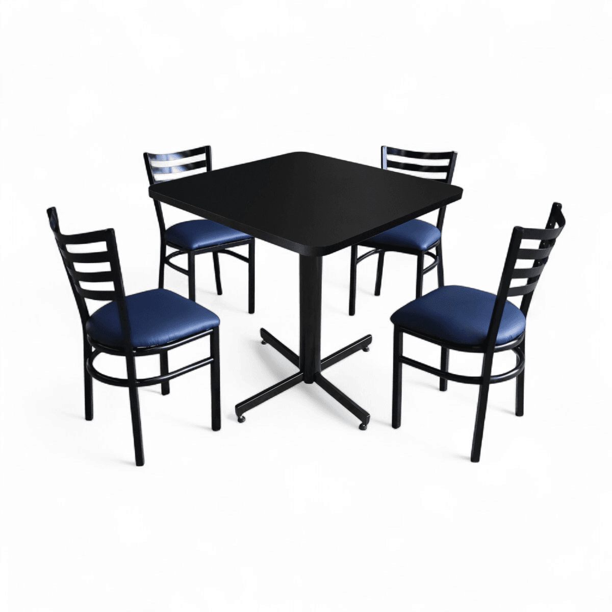 Conjunto Modelo Italia Negro Mate - estándar 4 sillas view 6