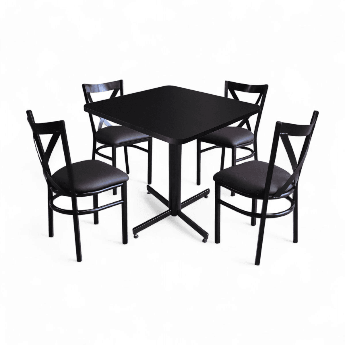 Conjunto Modelo Roma Negro Mate - estándar 4 sillas view 10