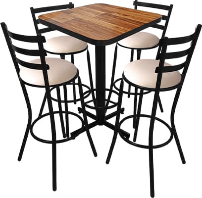 Conjunto Periquero Modelo Solera Wood - 4 bancos