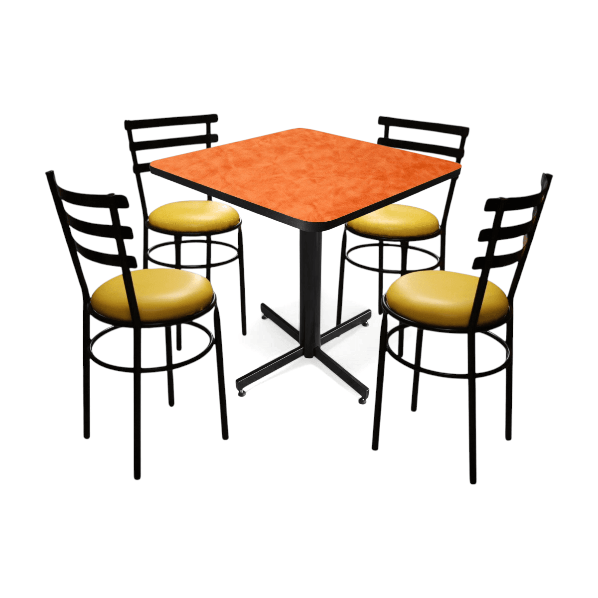 Conjunto Modelo Solera Naranja Deslavado - estándar 4 sillas view 13