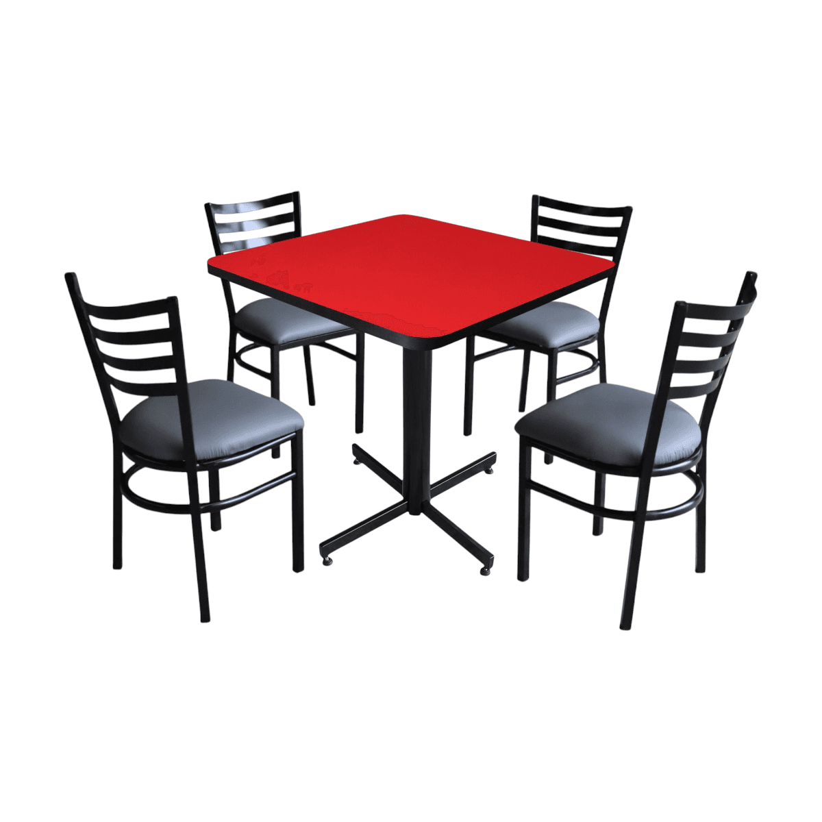 Conjunto Modelo Italia Rojo Liso Brillante - estándar 4 sillas view 10