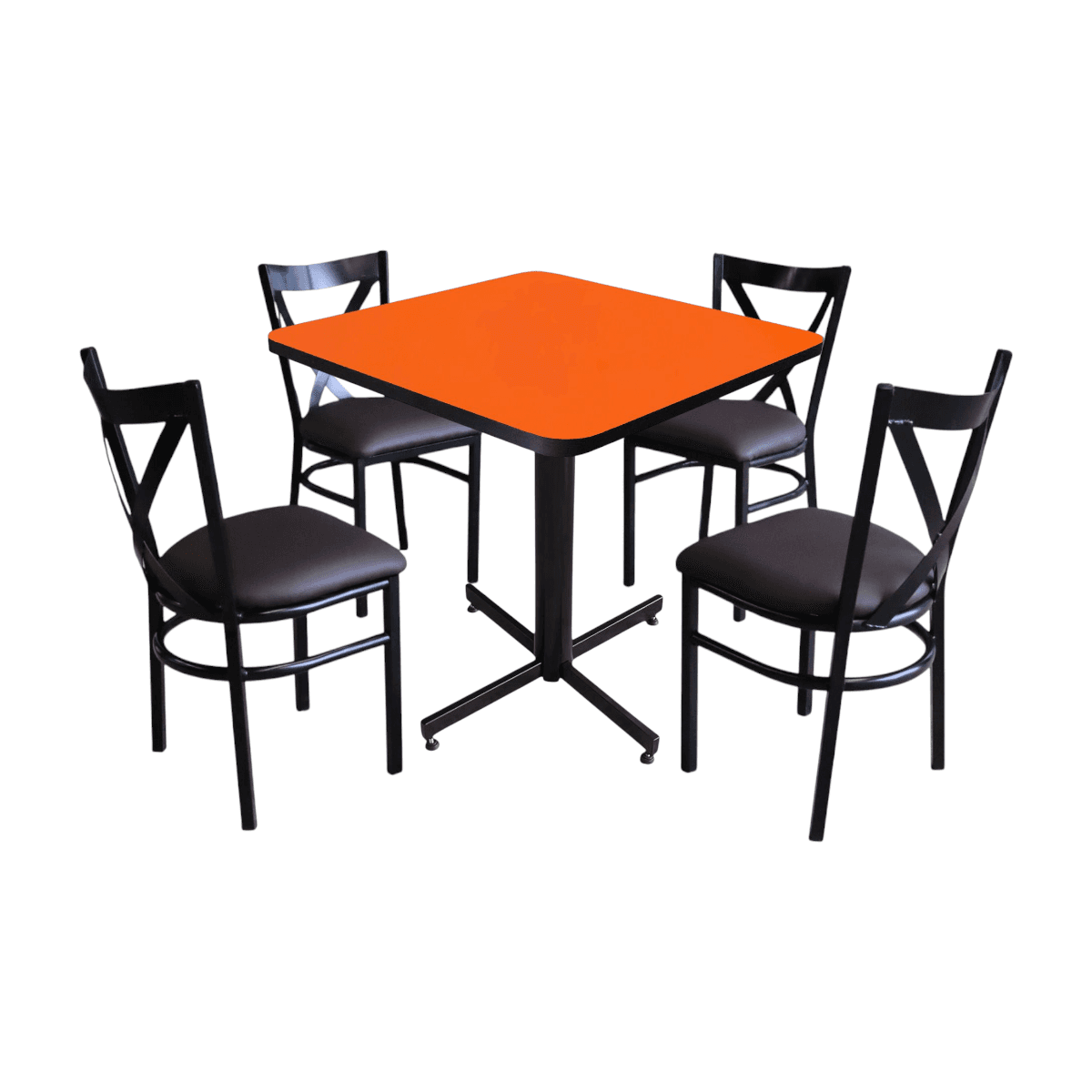 Conjunto Modelo Roma Naranja Liso - estándar 4 sillas view 5