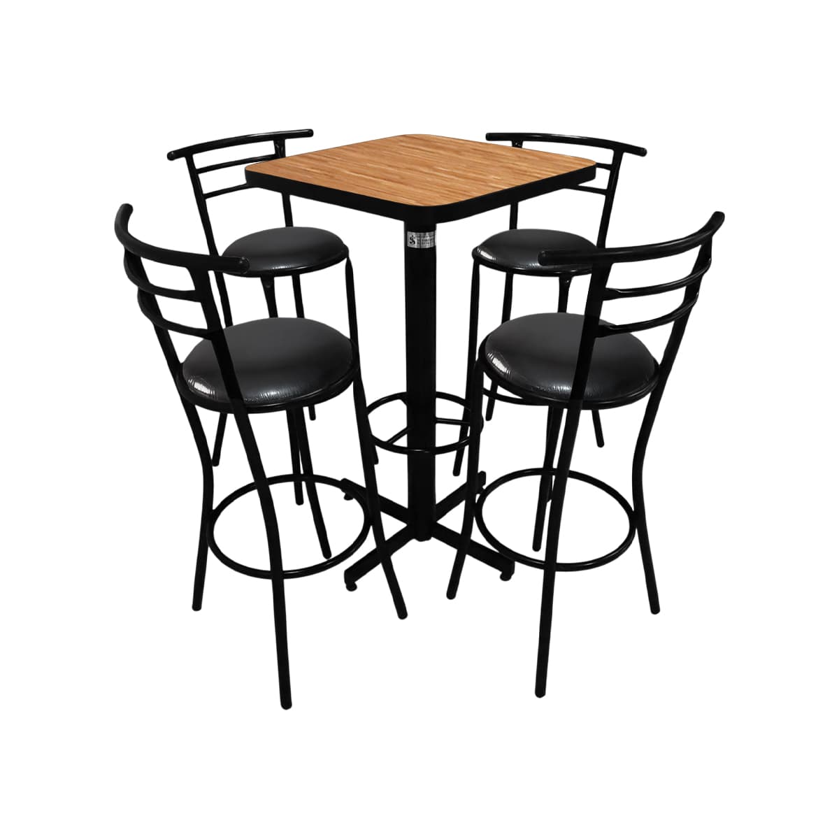 Conjunto Periquero Modelo Chabeli Golden Bambú - 4 bancos