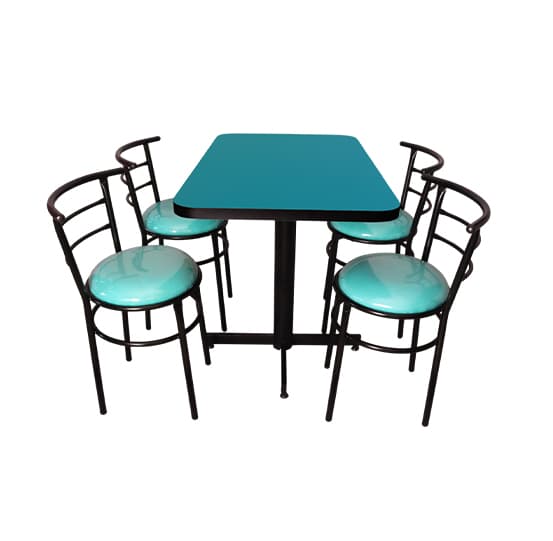 Conjunto Modelo Chabeli Turquesa - estándar 4 sillas view 2