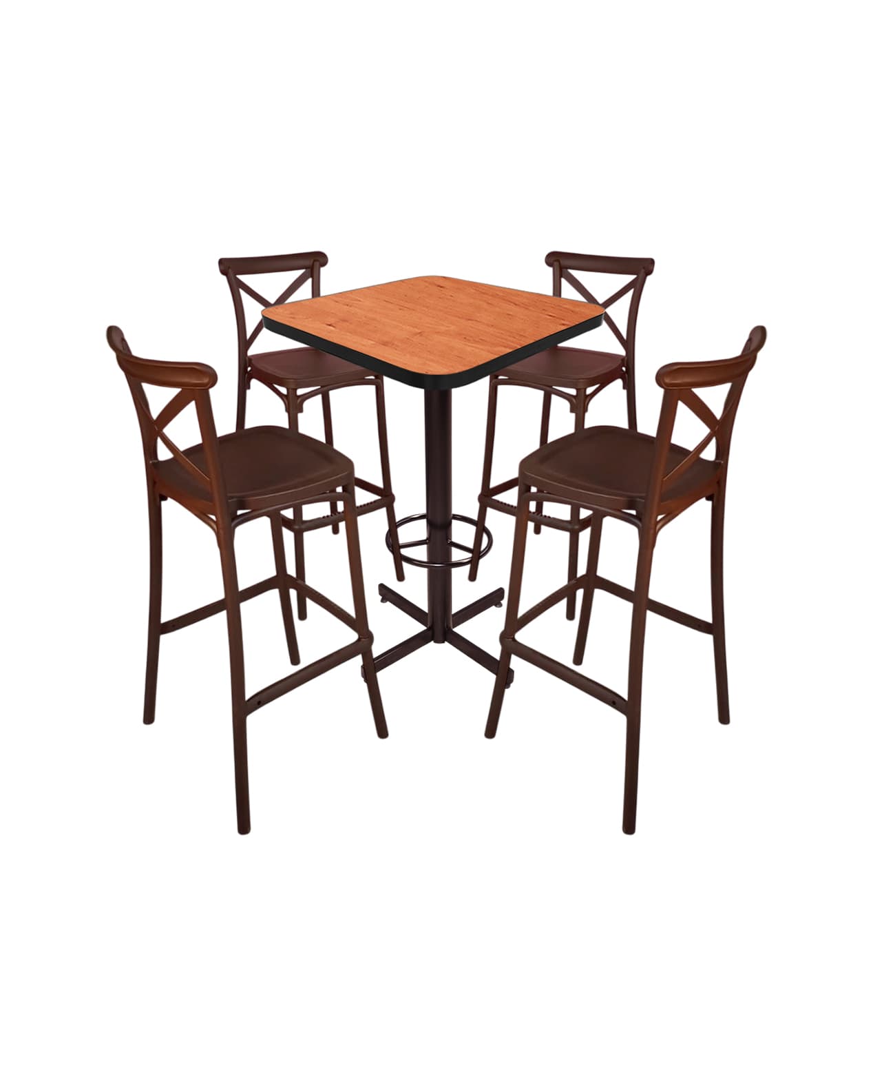 Conjunto Periquero Modelo Crossback Arce Mediterráneo - 4 bancos view 2