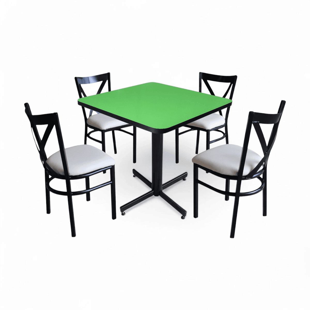 Conjunto Modelo Roma Verde Limón - estándar 4 sillas view 5