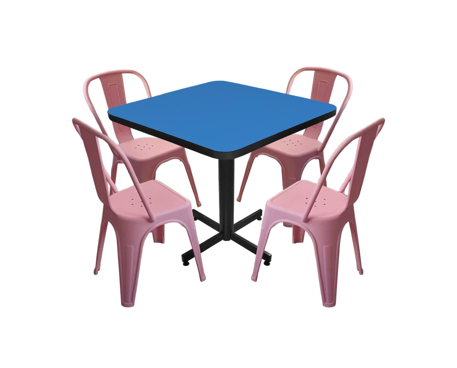 Conjunto Modelo Tolix Azul Polar - estándar 4 sillas view 3