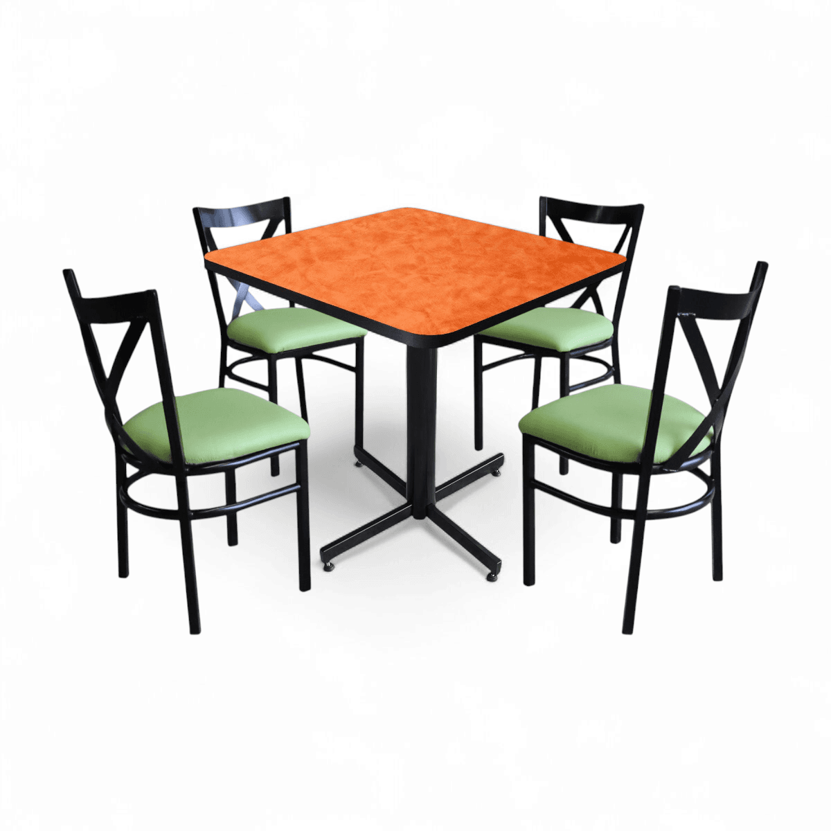 Conjunto Modelo Roma Naranja Deslavado - estándar 4 sillas view 7