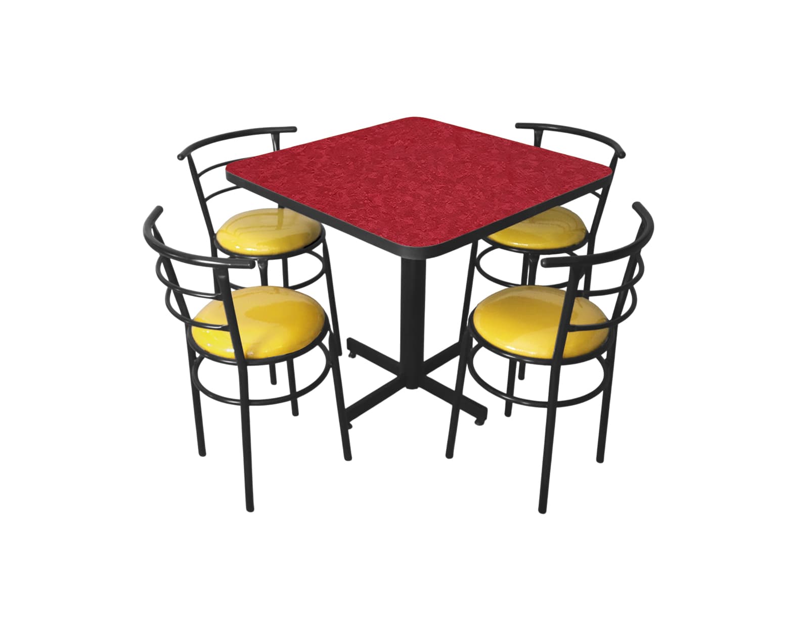Conjunto Modelo Chabeli Rojo Traventino - estándar 4 sillas view 6
