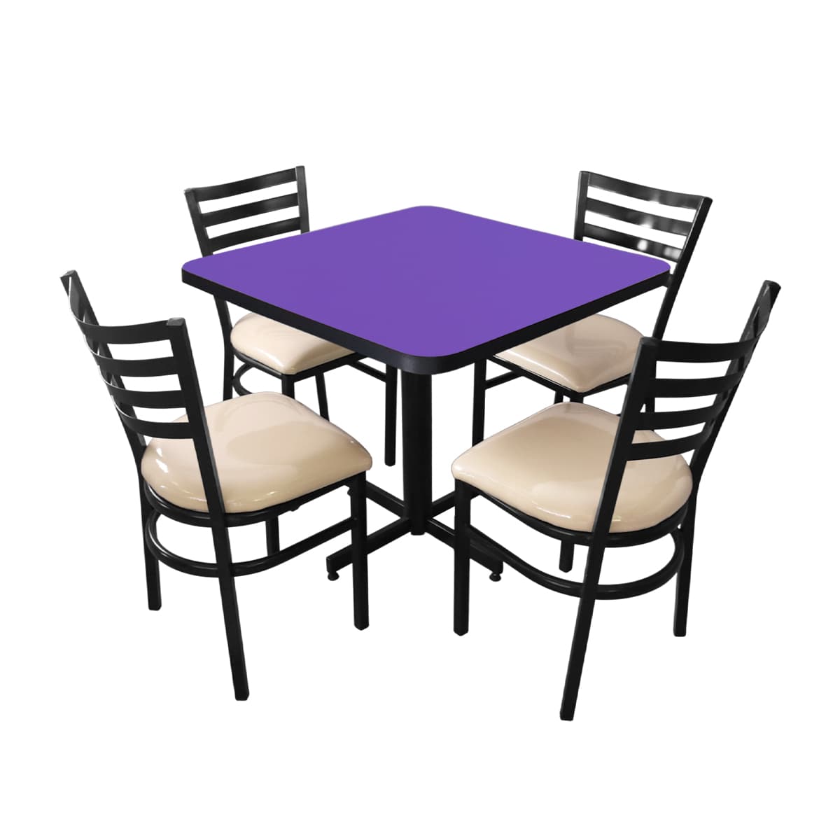 Conjunto Modelo Italia Morado - estándar 4 sillas
