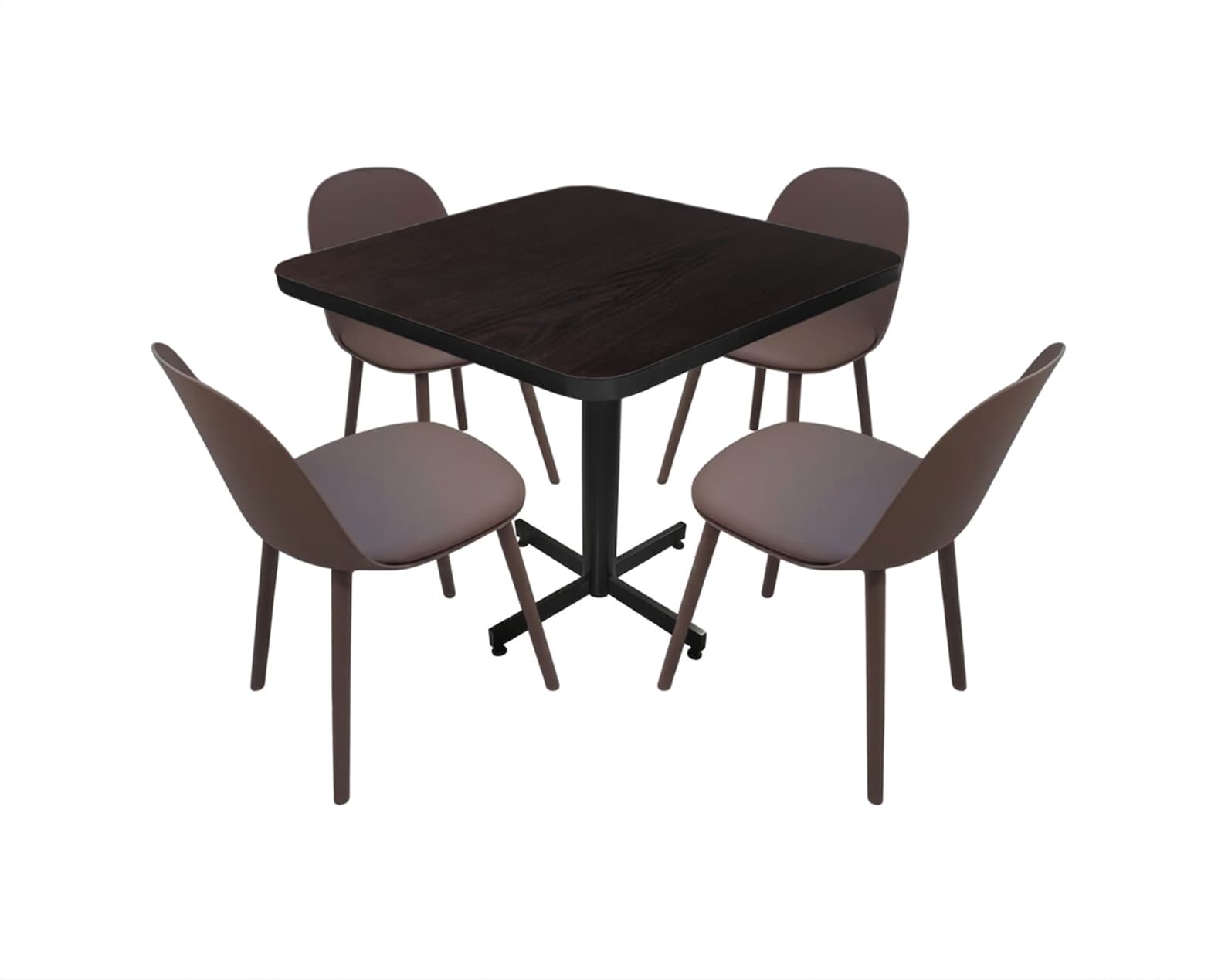 Conjunto Modelo Nova Wengue - estándar 4 sillas