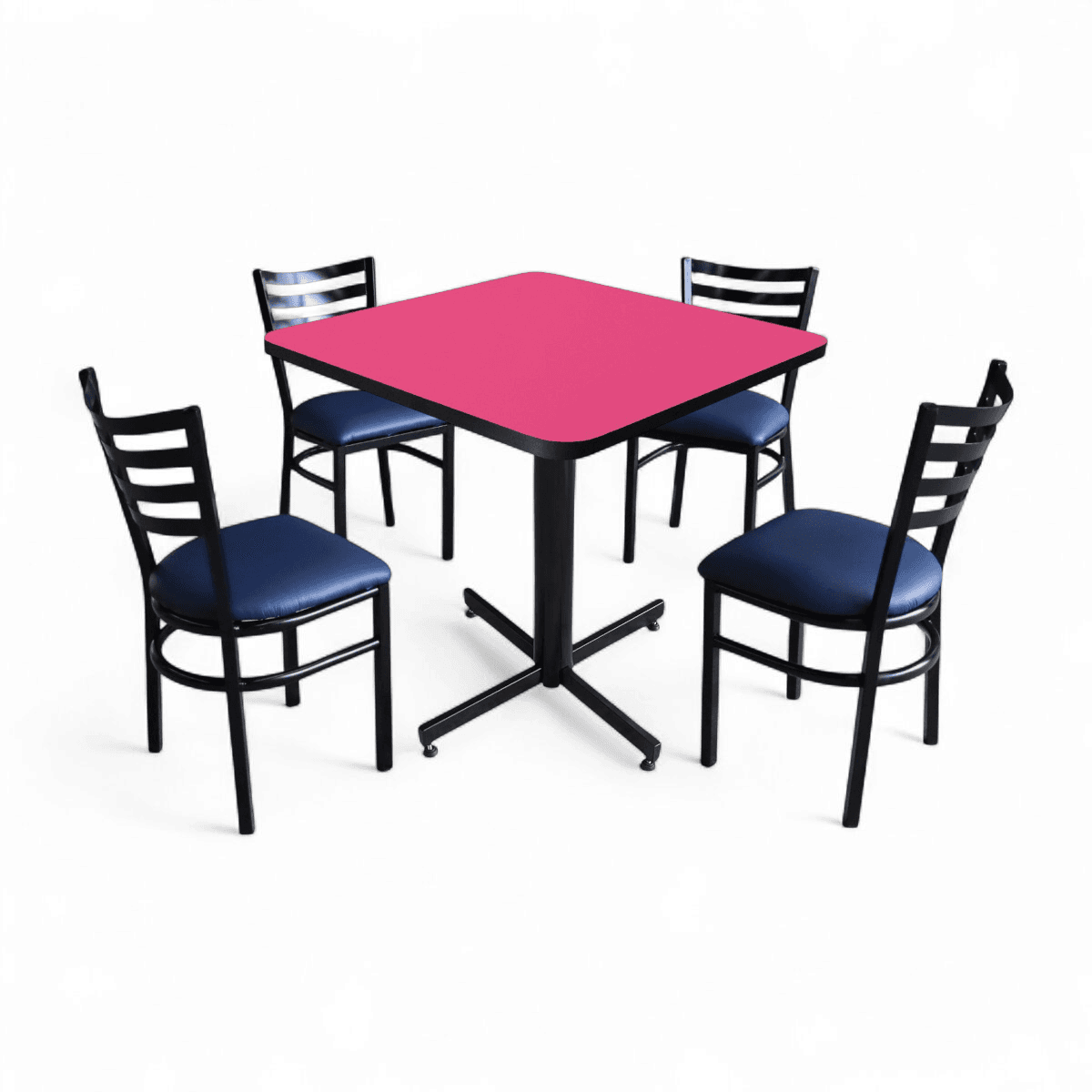 Conjunto Modelo Italia Rosa Mate - estándar 4 sillas view 3