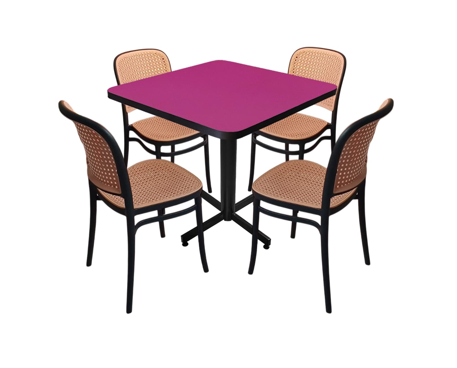 Conjunto Modelo Tulum Fiucsa - estándar 4 sillas