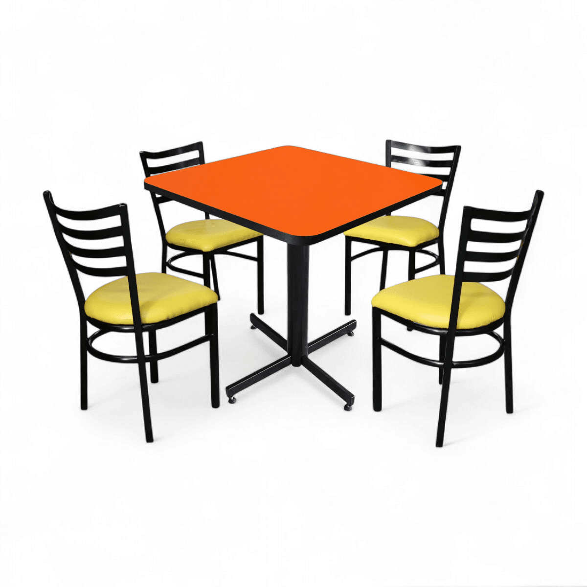 Conjunto Modelo Italia Naranja Liso - estándar 4 sillas view 7