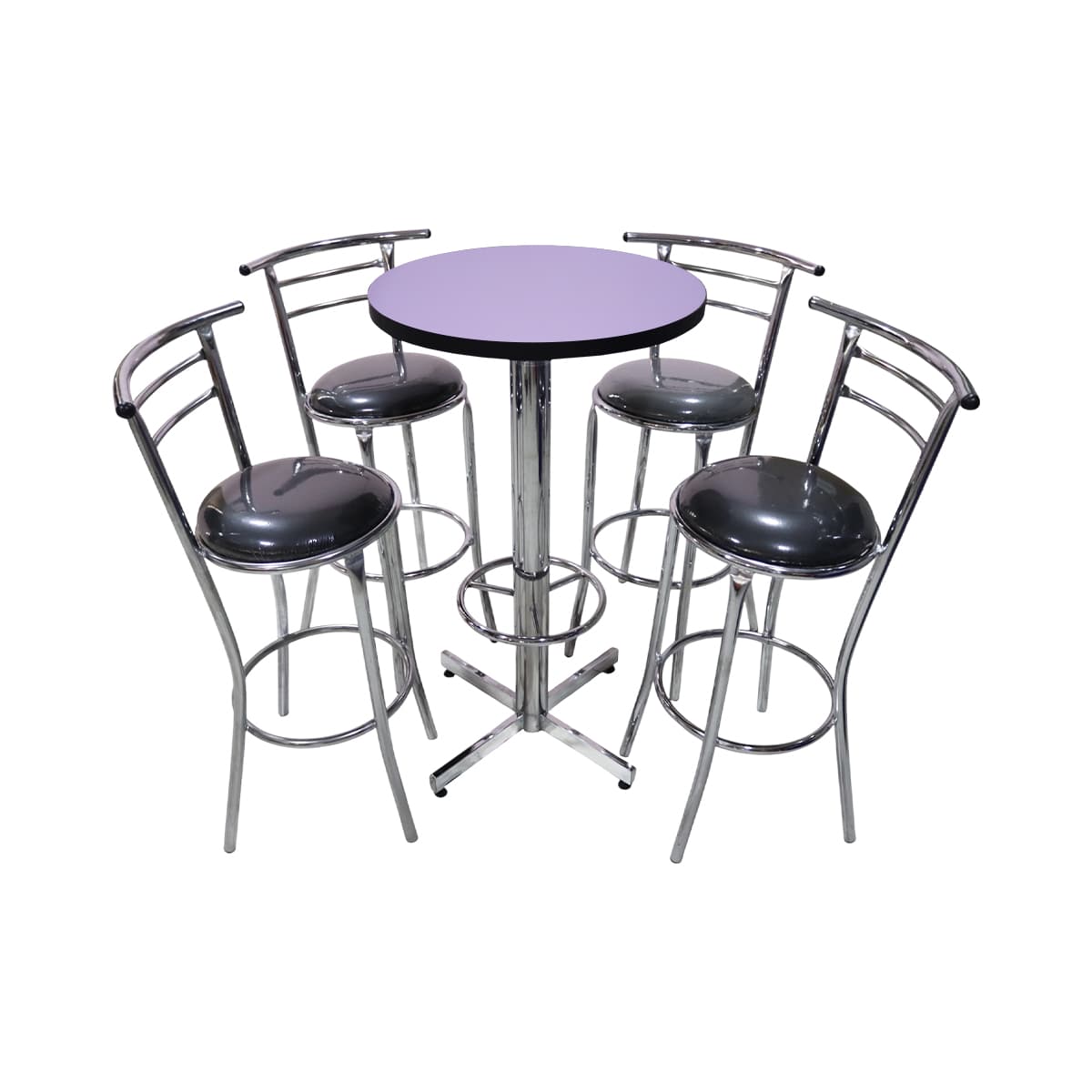 Conjunto Periquero Modelo Chabeli Lila - 4 bancos view 3