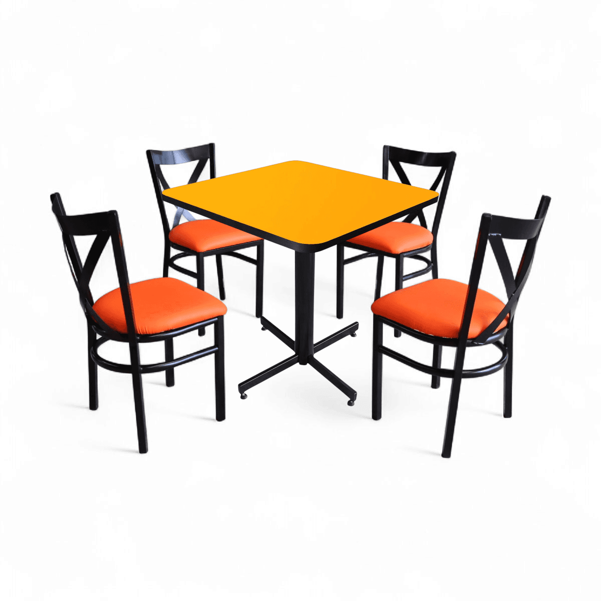 Conjunto Modelo Roma Amarillo Liso - estándar 4 sillas view 9