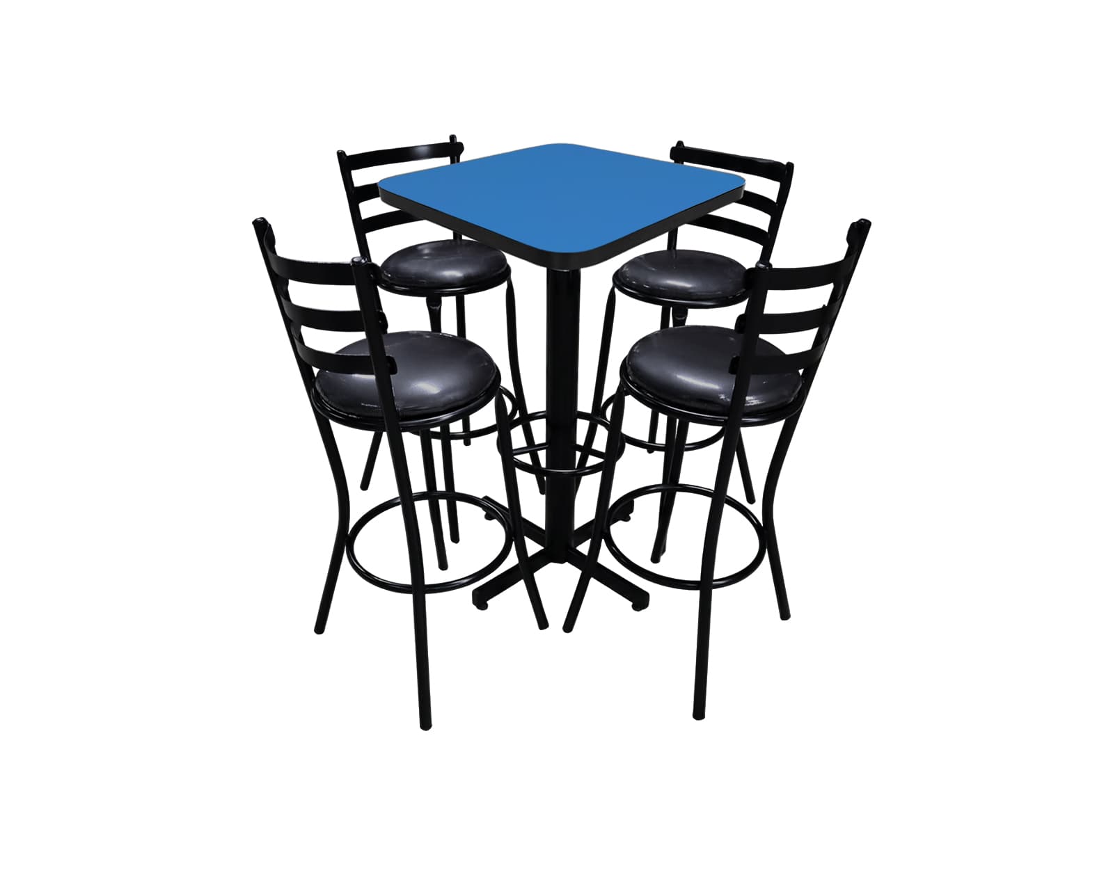 Conjunto Periquero Modelo Solera Azul Polar - 4 bancos