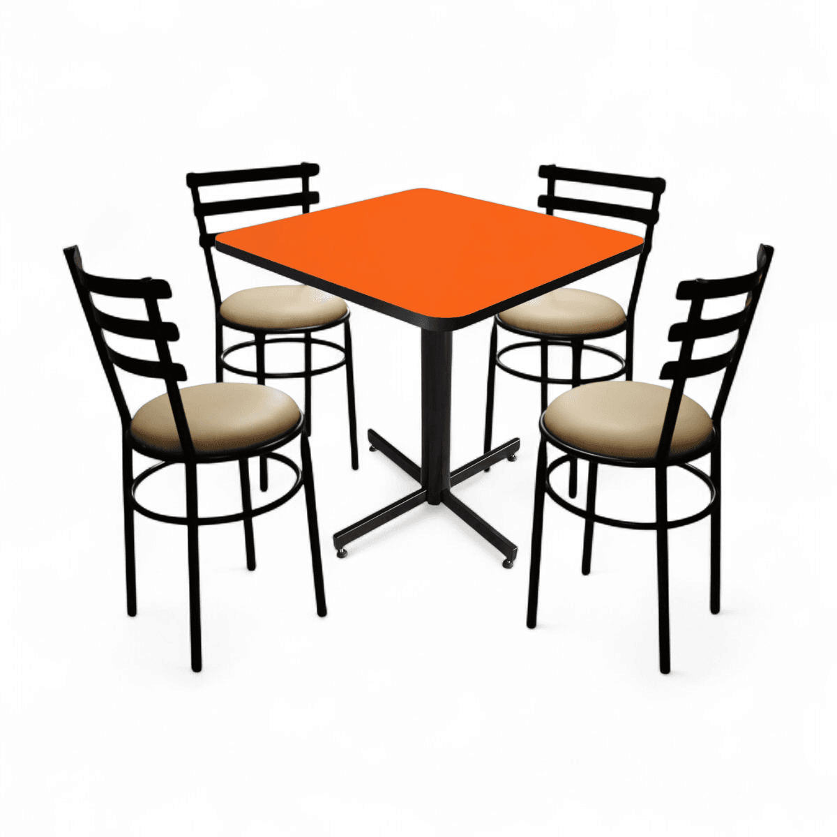 Conjunto Modelo Solera Naranja Liso - estándar 4 sillas view 9