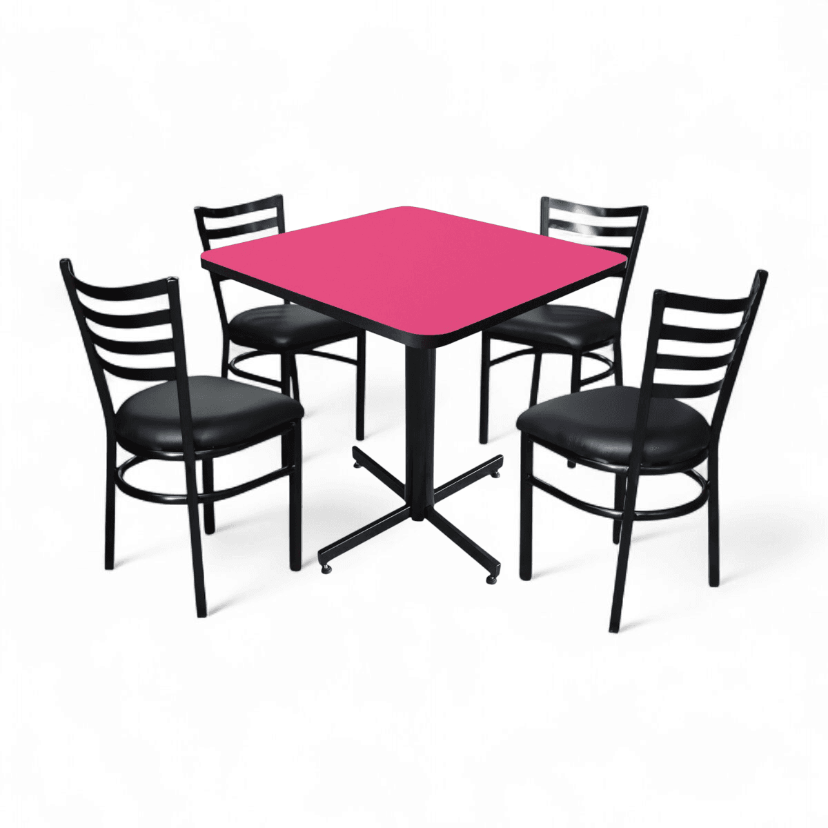 Conjunto Modelo Italia Rosa Mate - estándar 4 sillas view 4