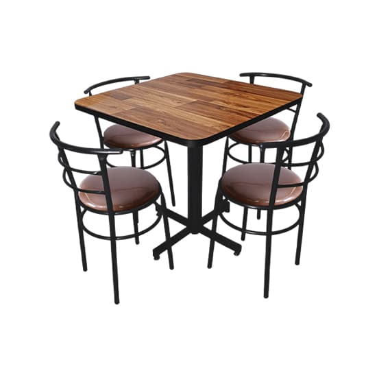 Conjunto Modelo Chabeli Wood - estándar 4 sillas view 5