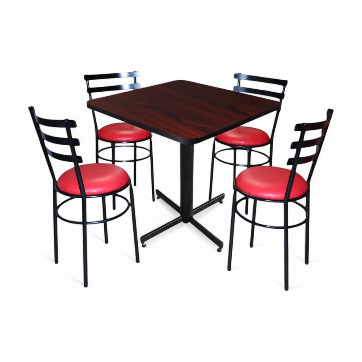 Conjunto Modelo Solera Caoba - estándar 4 sillas