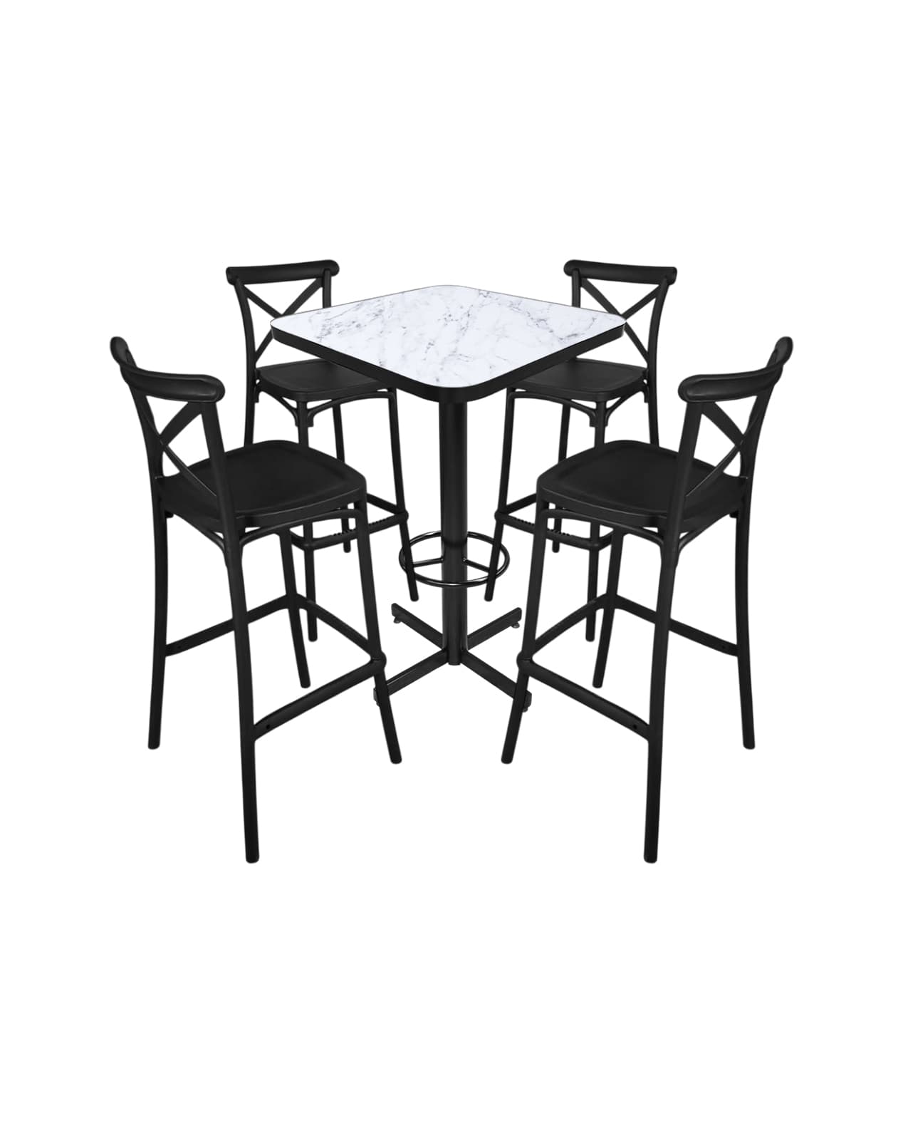 Conjunto Periquero Modelo Crossback Marmara - 4 bancos
