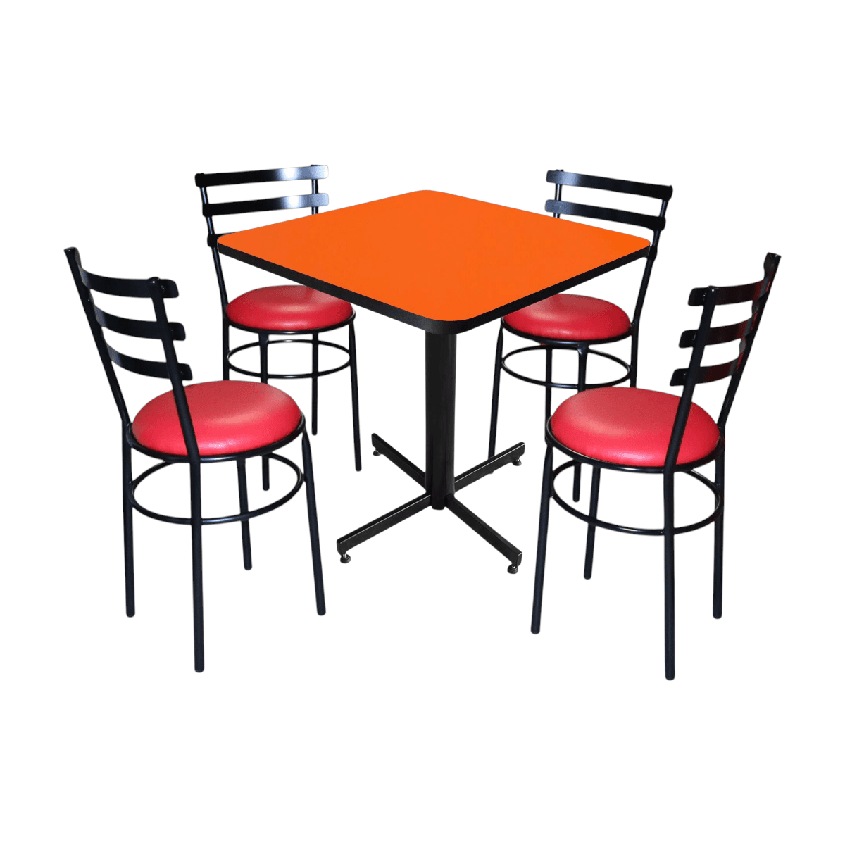 Conjunto Modelo Solera Naranja Liso - estándar 4 sillas view 11