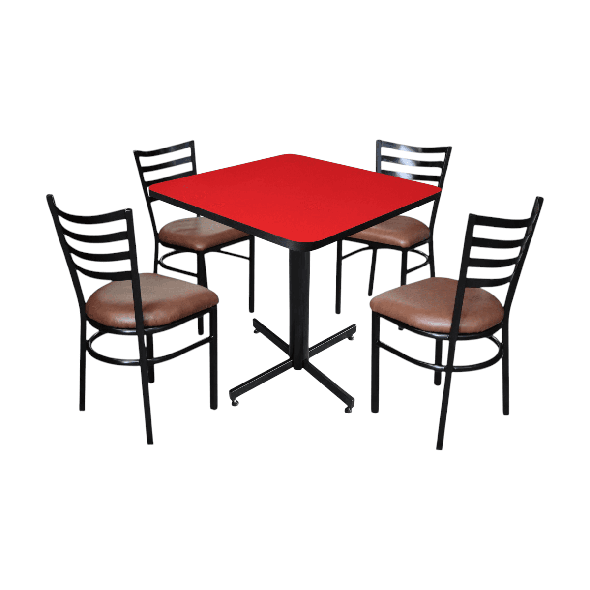 Conjunto Modelo Italia Rojo Liso Brillante - estándar 4 sillas view 13