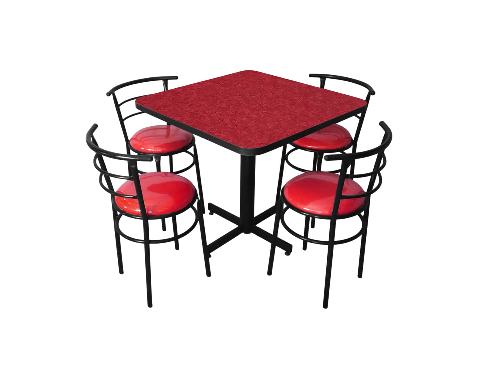 Conjunto Modelo Chabeli Rojo Traventino - estándar 4 sillas view 3